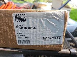 12 pinze per insalata Carlisle Carly 6" nere 460603 NSF utensili cucina ristorazione nuove - Foto 1 di 3
