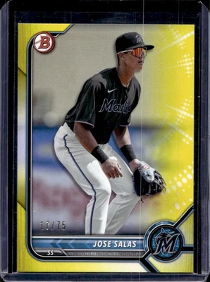 Jose Salas 2022 Bowman #BP-30 Yellow /75 - Image 1 of 2