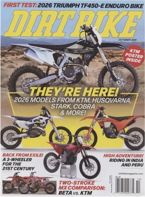 DIRT BIKE MAGAZINE - OCTOBER 2025 - THEY'RE HERE! - Image 1 of 1