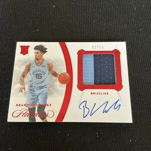 2019-20 Flawless Brandon Clarke Patch Auto Ruby RC #02/15 Grizzlies - Picture 1 of 2