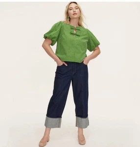 Damenjeans hoher Bund gerades Bein weites Bündchen Größe 8 Kate Spade für Target - Bild 1 von 11