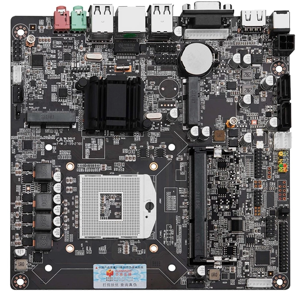 Motherboard HM65 PGA988 DDR3 Mini-Itx with Power Supply External 12V Mini PC Aio - Image 1 of 3