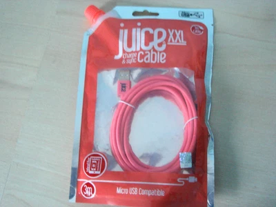 a8-JUICE XXL Extra Long Charge and Sync Cable Micro USB Compatible-3m-Orange - Image 1 of 4