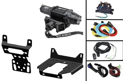 Cabrestante ancho de asalto KFI AS-50WX 5000 lb y montaje para Polaris General 1000 Foto 1 de 4