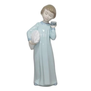Lladró Figurine: Zaphir 596 Boy w/ Clock, No/ Box - Picture 1 of 4