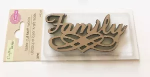 Family Chipboard Embellishments, Card Making Supplies, Decorative Chipboard - Picture 1 of 3