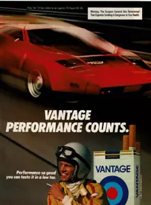 1985 Vintage Print Ad Vantage Performance Counts Red Lamborghini Sports Car Race - Picture 1 of 2