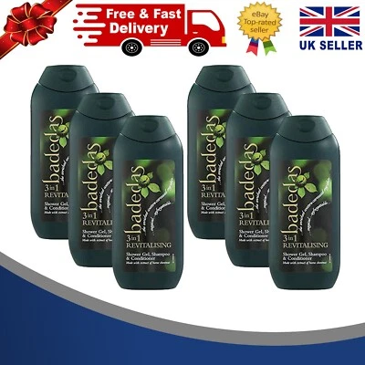 Badedas 3in1 Revitalisierendes Duschgel Haarshampoo & Conditioner - 200 ml - 6er Pack