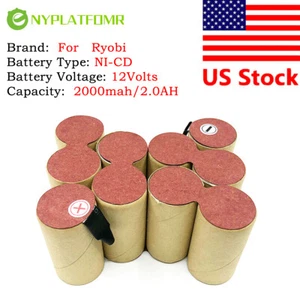 SOLDERING REQUIRED Battery PACK For Ryobi 12V BPN-1213 1217 Ni-CD Sub C cells - Picture 1 of 4