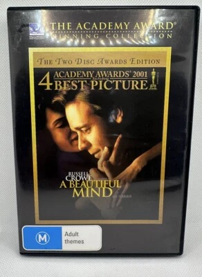 A Beautiful Mind DVD American Biography Drama Mathematician John Nash Economics - Image 1 of 2