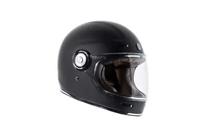 Casco de moto Torc Newport T1 mate plano negro cara completa DOT grande - Imagen 1 de 12