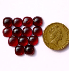 13 Pcs Natural Rhodolite Garnet 8MM Cushion Cabochon Top Quality Loose Gemstones - Picture 1 of 12
