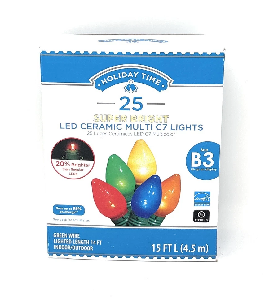 LED C6/C7/C9 Lights Holiday/Christmas/Party - Available in Many Styles & Colors - Image 1 of 3