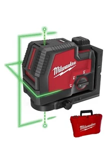 Milwaukee 3522-21 Green Cross Line & Plumb Points Laser (Case+battery) - Picture 1 of 7
