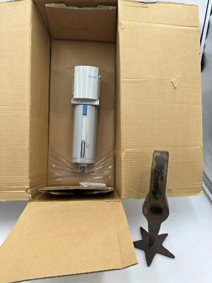 FESTO MS9-LF-G-EUV Air Filter Assembly W/Automatic Drain 40μm 12Bar 564107 NEW - Image 1 of 4