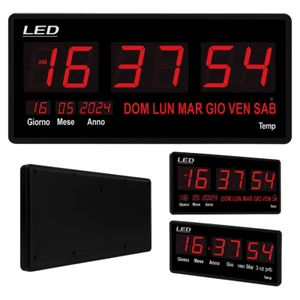 Orologio Digitale LED Da Parete Multifunzione sveglia Data Temperatura - Foto 1 di 6