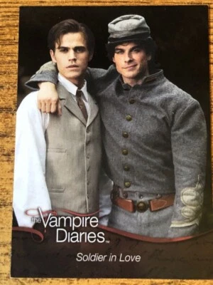 吸血鬼日记 第一季 Soldier In Love Damon Stefan Foil 卡 #F08 2011 — 第 1/2 张图片
