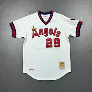 100% Authentic Rod Carew Mitchell & Ness 1982 Angels Jersey Size 44 L Mens - Picture 1 of 7