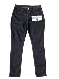 Riders by Lee Size M (8-10) (32x29) Stretch Denim Legging Faux Fly Pull On Women - Picture 1 of 8