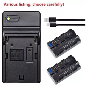 Battery or Charger for NP-F570 NP-F550 Sony MVC-FD73 MVC-FD75 MVC-FD81 MVC-FD83 - Picture 1 of 51