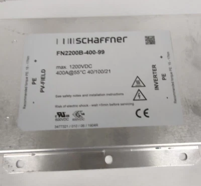 Nuevo filtro de línea eléctrica inversor de campo Schaffner FN2200B-400-99 Foto 1 de 4