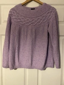 Maglione Talbots viola lavanda lentiggini confetti taglia L - Foto 1 di 7