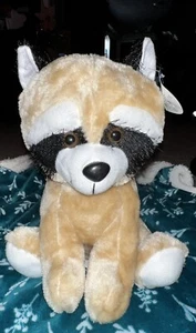 Braun weiß 11 Zoll Waschbär Stofftier Plüsch Calplush - Bild 1 von 5