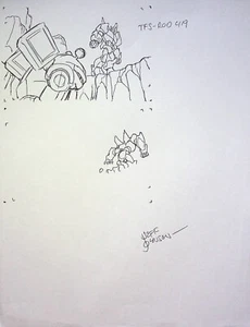 Transformers: Prime 2010 JEFF JOHNSON SIGNED Hand Drawn Storyboard Pencil  - Bild 1 von 2