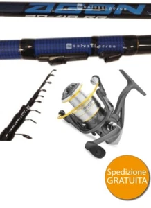 KIT PESCA CANNA GLOBE FISHING AGON 6 M+TUBERTINI RAZER 3000 COMBO COMPLETO BOLO - Foto 1 di 1
