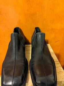 Gordon Rush Slipper Leder eckige Zehenpartie Größe 9,5 schwarz. "Seltene Greifersohle"  - Bild 1 von 9