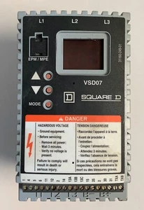 CONTROLADOR DE VELOCIDAD AJUSTABLE SQUARE D VSD07 VSD07 U29 N40 - Imagen 1 de 4