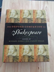 The Oxford Companion to Shakespeare by Stanley Wells & Michael Dobson HC/DJ - Imagen 1 de 1
