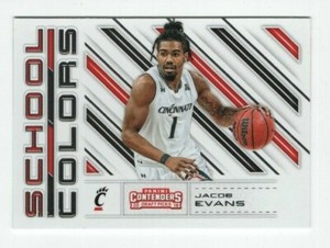 2018 PANINI CONTENDERS DRAFT PICKS SCHOOL COLORS JACOB EVANS WARRIORS #32