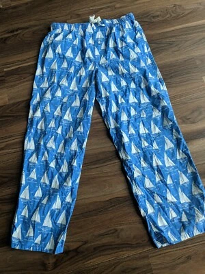 Sharp J.CREW Lounge Pajama Pants Blue & White Nautical Size 32-34 Ex Condition - Image 1 of 4
