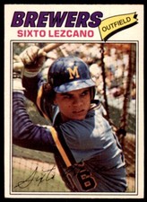 1977 O-PEE-CHEE. SIXTO LEZCANO MILWAUKEE BREWERS #71