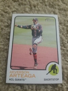 AEVERSON ARTEAGA 2022 TOPPS HERITAGE CARD #58 ACL GIANTS (MINOR LEAGUE BASE) - Photo 1 sur 2