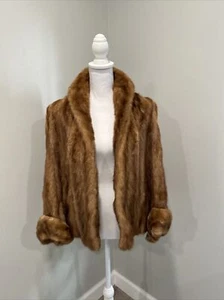 Giacca/Cappotto in vera pelliccia di visone vintage anni '40 donna Lamson & Hubbard NY - Foto 1 di 12