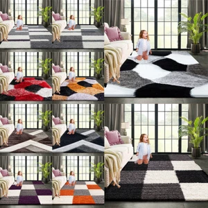 Dicke große zottige Teppiche Wohnzimmer Schlafzimmer Teppich Flur Läufer Teppich Fußmatten - Bild 1 von 24