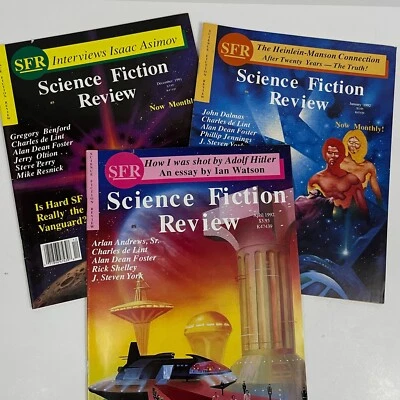 3 Science Fiction Review Magazine #5, 6, 9 Isaac Asimov interview 1991 - Image 1 of 4