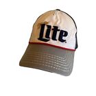 Miller Lite Bier Baseballmütze Kappe marineblau weiß Netz