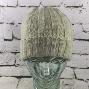 Beanie Hat Australia Wool Blend Beige Knit Warm Winter  - Picture 1 of 6