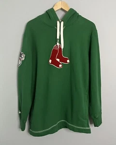 Boston Red Sox Hoodie Mens M Green Majestic Logo Pullover - Picture 1 of 12