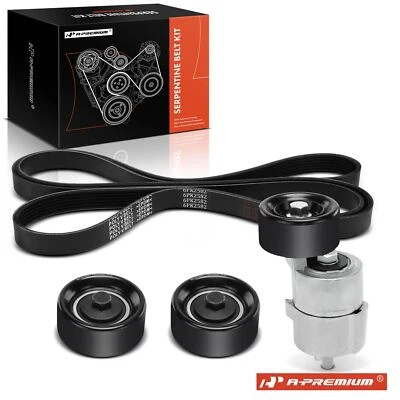 4x Serpentine Belt Drive Component Kit for Hyundai Sonata Forte Koup Kia Rondo - Image 1 of 4