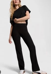 Victoria Secret Pink Leggings Women Small All Day Cotton Straight Leg Pants F - Picture 1 of 12