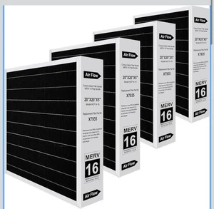 CONFEZIONE DA 4!  X7935 MERV 16 Filtro Aria Carbonio Pulito Clima Sano HCC14-23 per Lenn - Foto 1 di 8