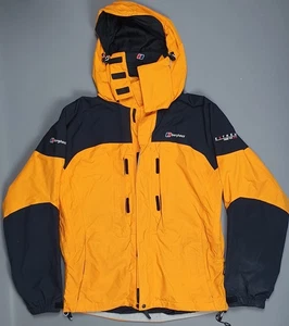 BERGHAUS XCR Goretex Jacket Mens Medium Waterproof Hooded Rain Coat Orange - Picture 1 of 10