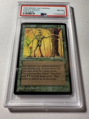 Gaea's Touch The Dark 1994 MTG PSA 8 NM-MT Near mint to mint Vintage - Image 1 of 3