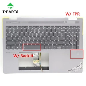 5CB1L50401 pour Lenovo IdeaPad Yoga 7 16ARP8 repose-poignets clavier américain FPR gris arctique - Photo 1/4