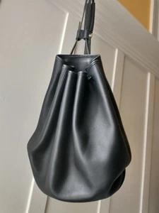 Gorgeous COACH Black Large DRAWSTRING DUFFLE BUCKET SLING BAG Handbag USA 9929 - Picture 1 of 24