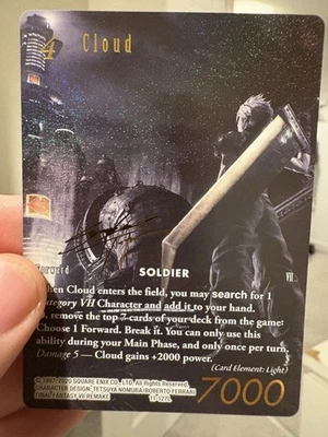 Final Fantasy TCG FF7 Noir Cloud strife Card - Image 1 of 2